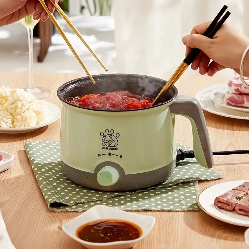 Non stick Electric cooking pot with steamer plate