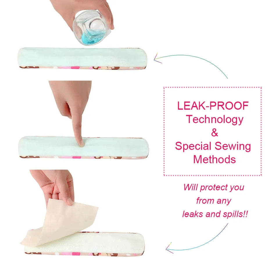 4pcs periods pad Say goodbye to disposable pads and hello to comfort with this reusable waterproof cloth sanitary napkin