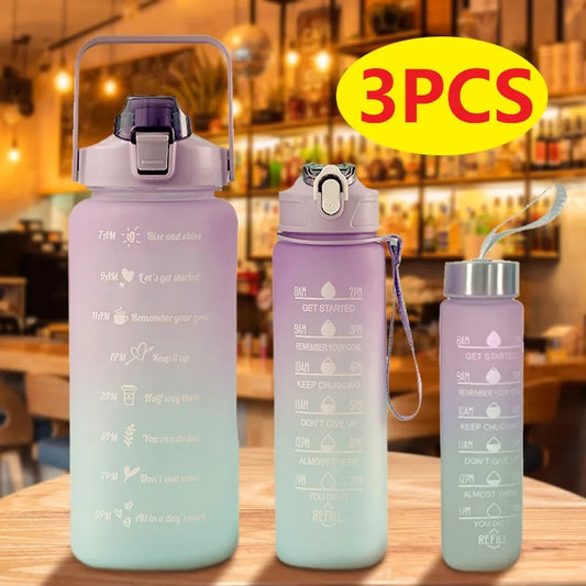 Motivational jumbo bottle 3pcs set with stickers