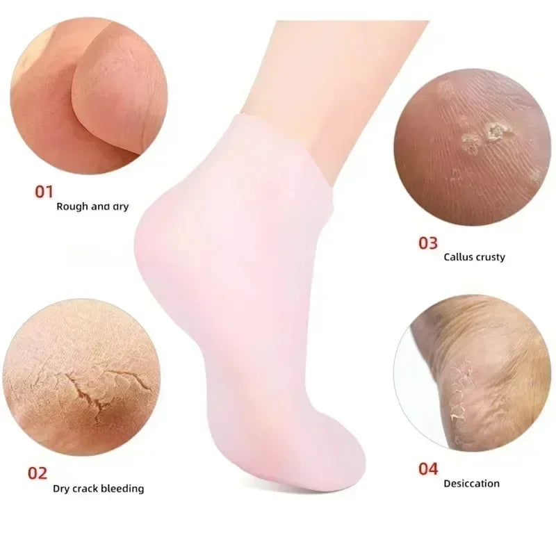 Silicon full shape moisturising socks