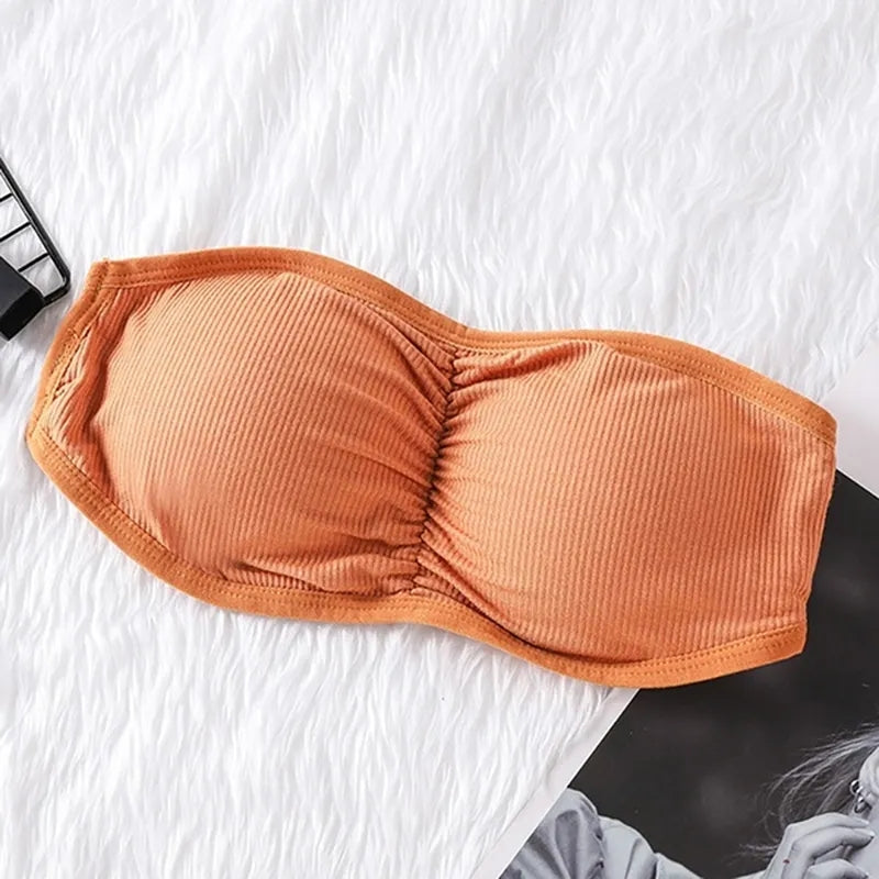 Strapless removable paded bra