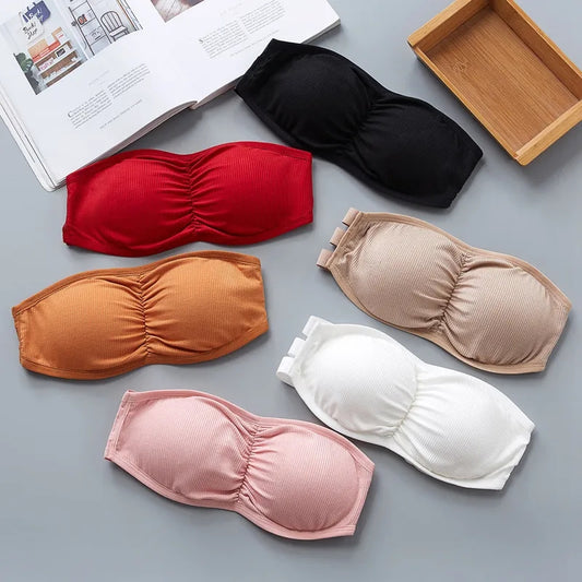 Strapless removable paded bra