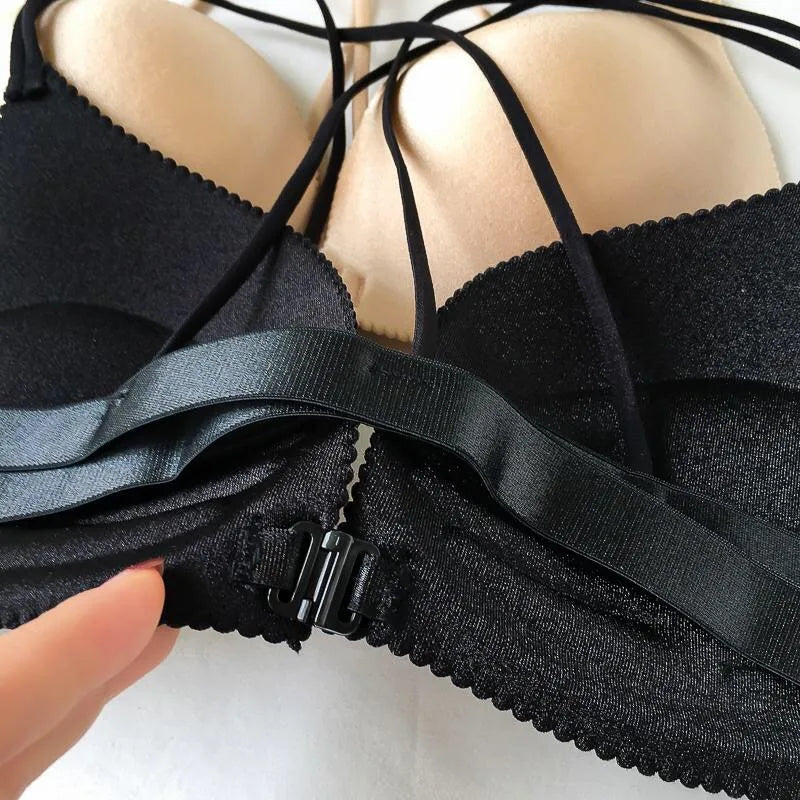 Front lock foam push bra