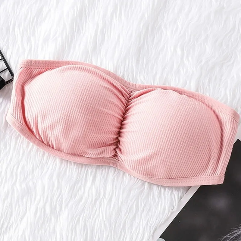 Strapless removable paded bra