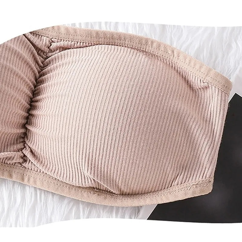 Strapless removable paded bra