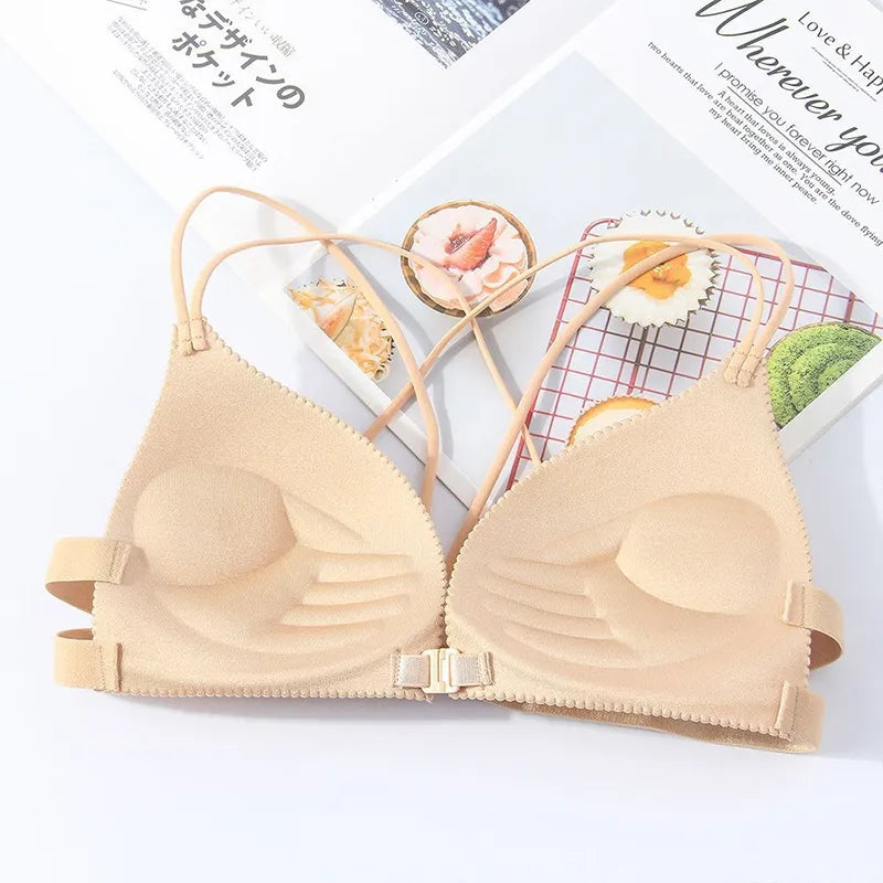 Front lock foam push bra