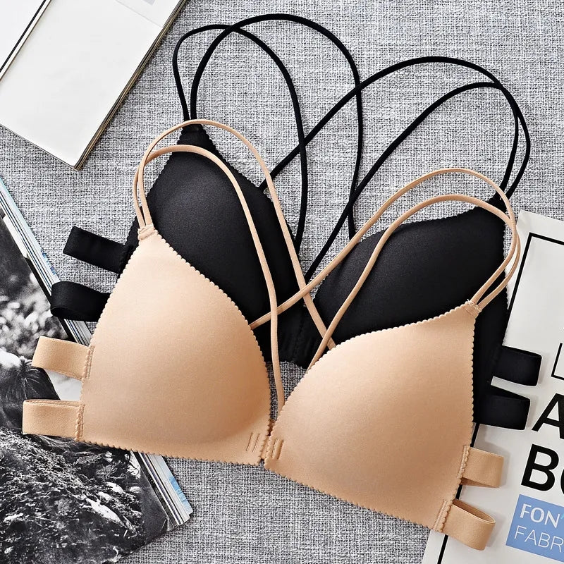 Front lock foam push bra