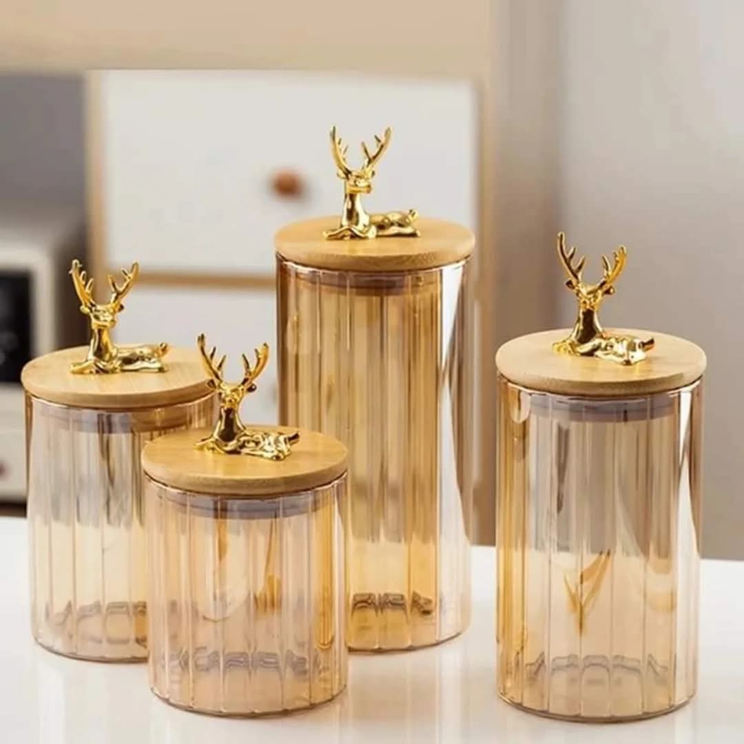 Luxury Storage Containers Glass Material (3pcs Set)