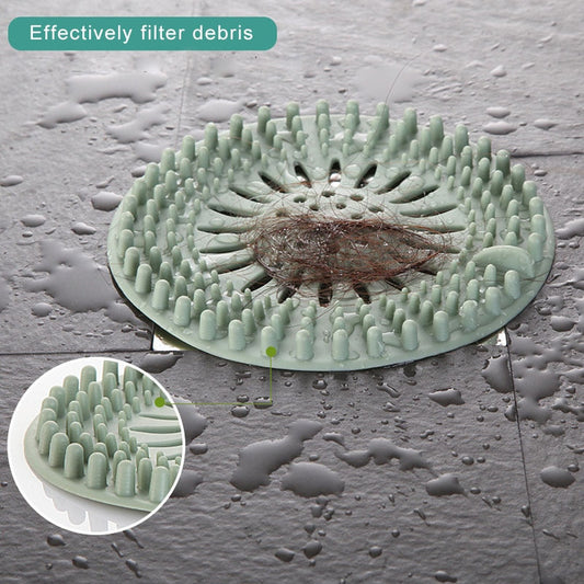 1Pcs Bathtub Supplies Drain Strainer Portable Silicone Sink Filter Hair Stopper Kitchen Accessories Bathroom Shower Drain Covers