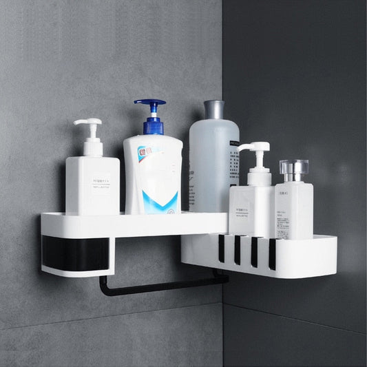 1 pcs Corner Shower Shelf Bathroom Shampoo Shower Shelf Holder Kitchen Storage Rack Organizer Wall Mounted