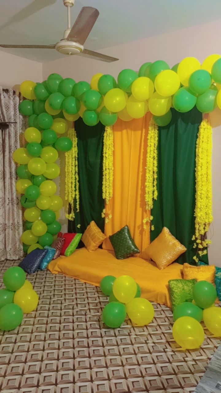 Mhendi mayo decoration setup