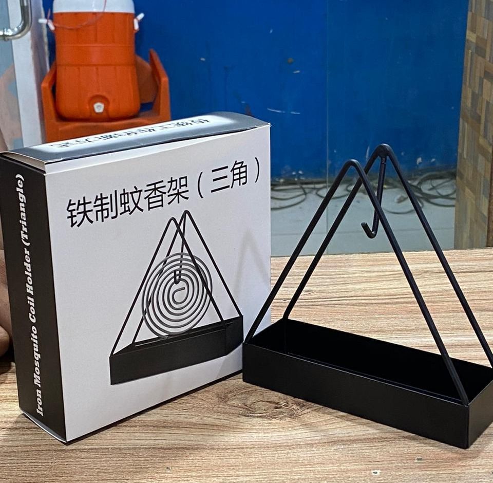 Metal coil standTriangle Coil Holder, Iron Mosquito Incense Box, Creative Mosquito Coil Holder With Tray, Mosquito Repellent Incense Rack, Creative Incense Rack Home Tools, Anti-Scald Mosquito Coil Holder With Tray ( FREE SHIPPING )