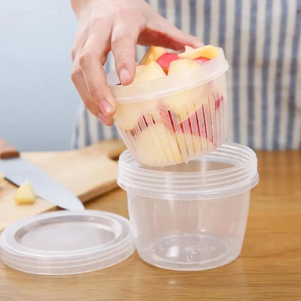 multipurpose refigrator box with drain basket