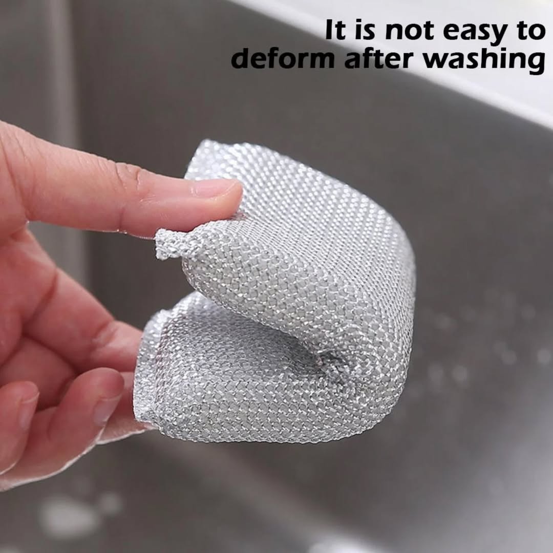 Double sided steel wire dishwashing sponge ( 4 pcs )