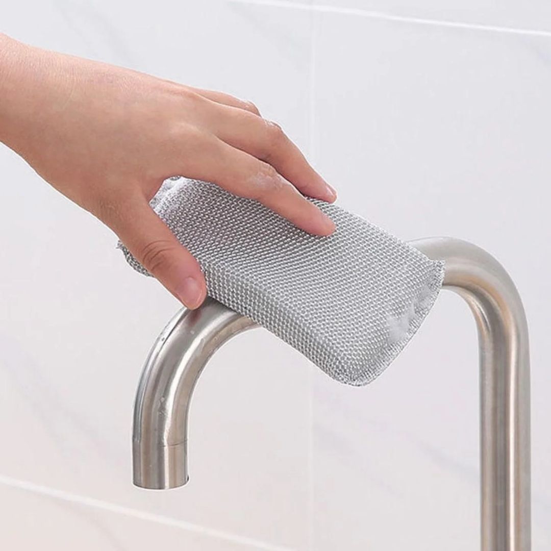 Double sided steel wire dishwashing sponge ( 4 pcs )
