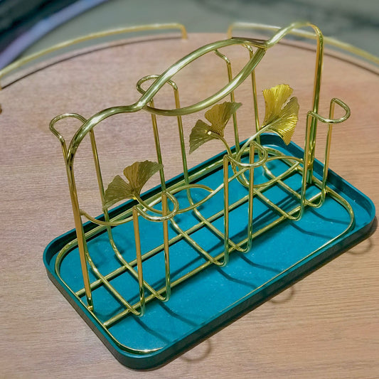 Luxury Metal Golden Glass Stand