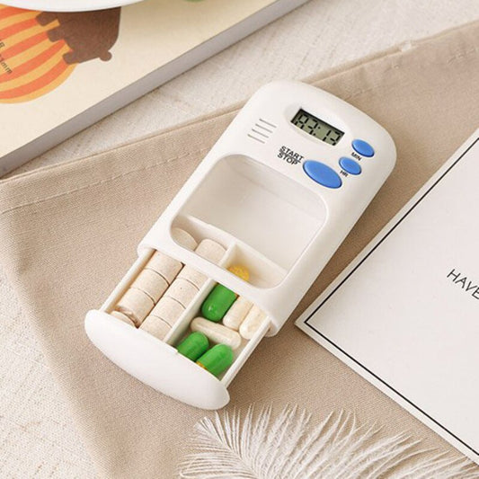 Pills Storage Case With Alarm Timer Clock