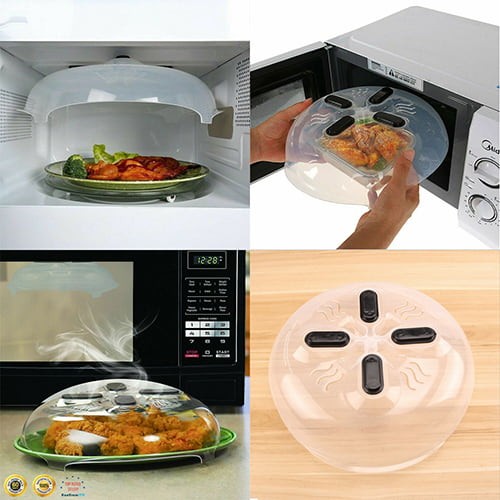Hover Cover Magnetic Microwave Oven Food Splatter Guard Protection