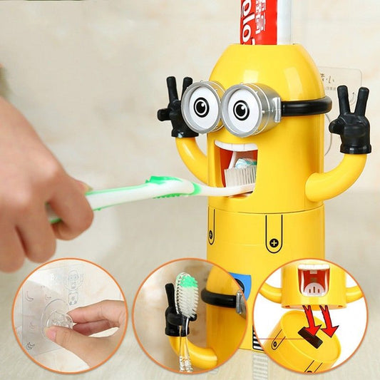 Minion Toothbrush Holder & Toothpaste Dispenser
