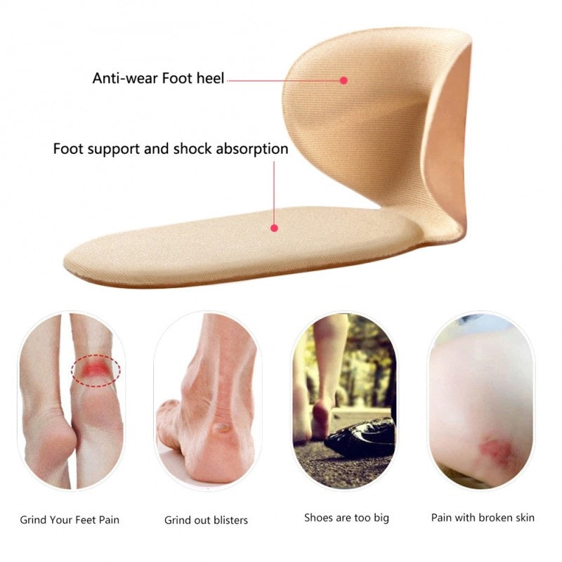 Shoe Insole Heel Cushion Pads Pack Of 2 Pair