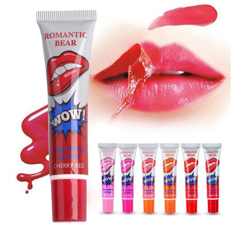 6 Colors Amazing Peel Off Liquid Lipstick Waterproof Long Lasting Lip Gloss Tint