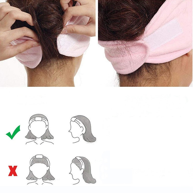 1PCS Adjustable facial hair band makeup head band