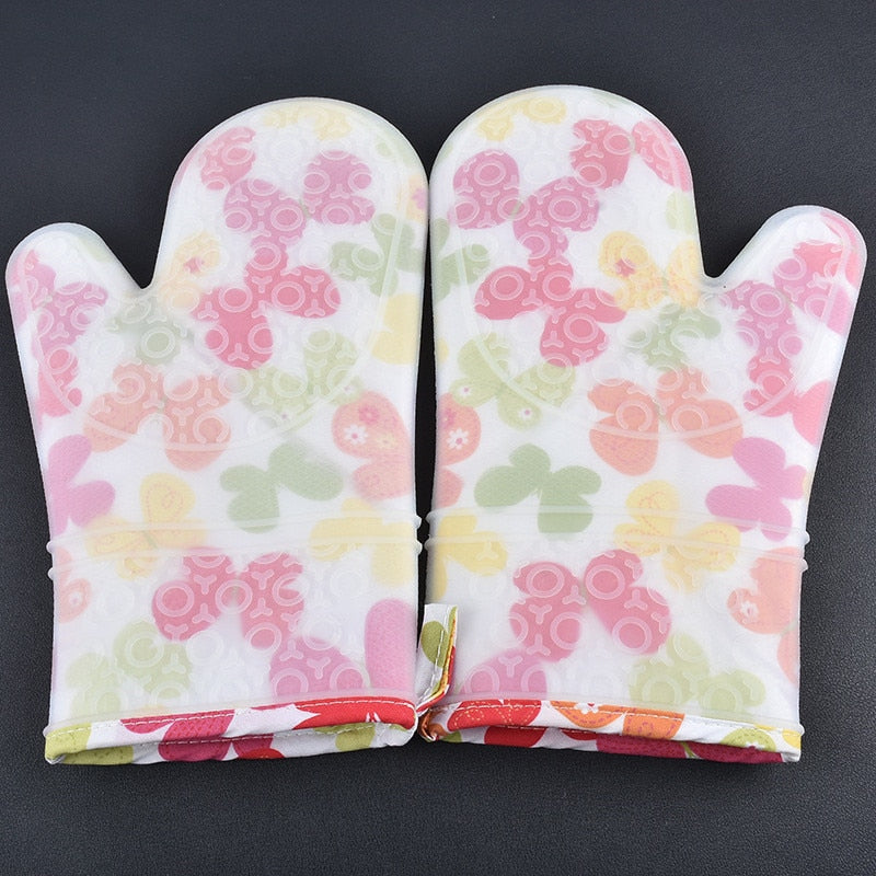 2pc Silicone Kitchen Gloves Heat Resistant Oven cooking gloves