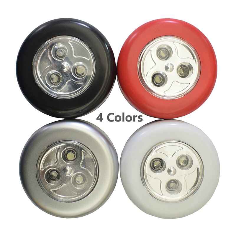 Touch Round Cabinet Light 3 Led Energy Saving Lamp
