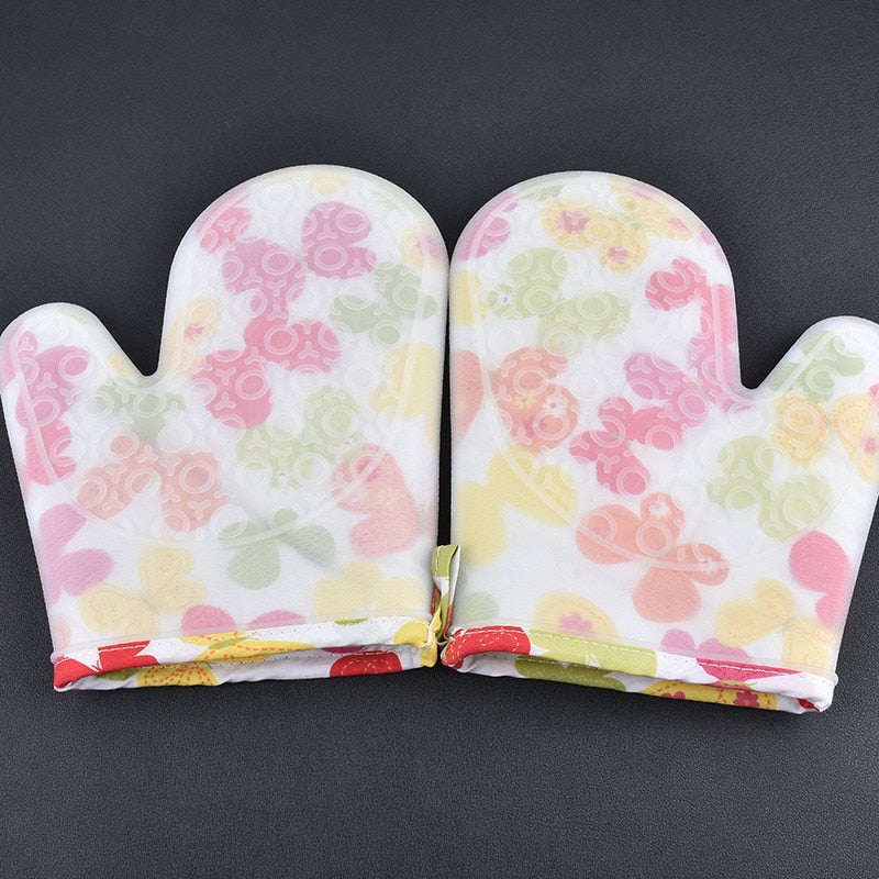 2pc Silicone Kitchen Gloves Heat Resistant Oven cooking gloves