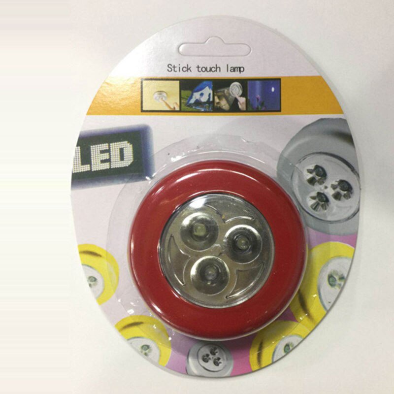 Touch Round Cabinet Light 3 Led Energy Saving Lamp