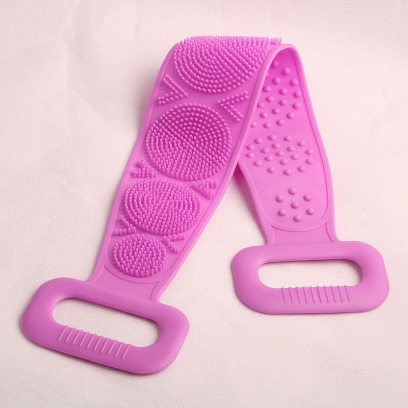 Bath Brushes Towel Soft Silicone Body Brush Bath Belt Exfoliating Massage Back Belt Wash Skin Household Clean Shower Brush