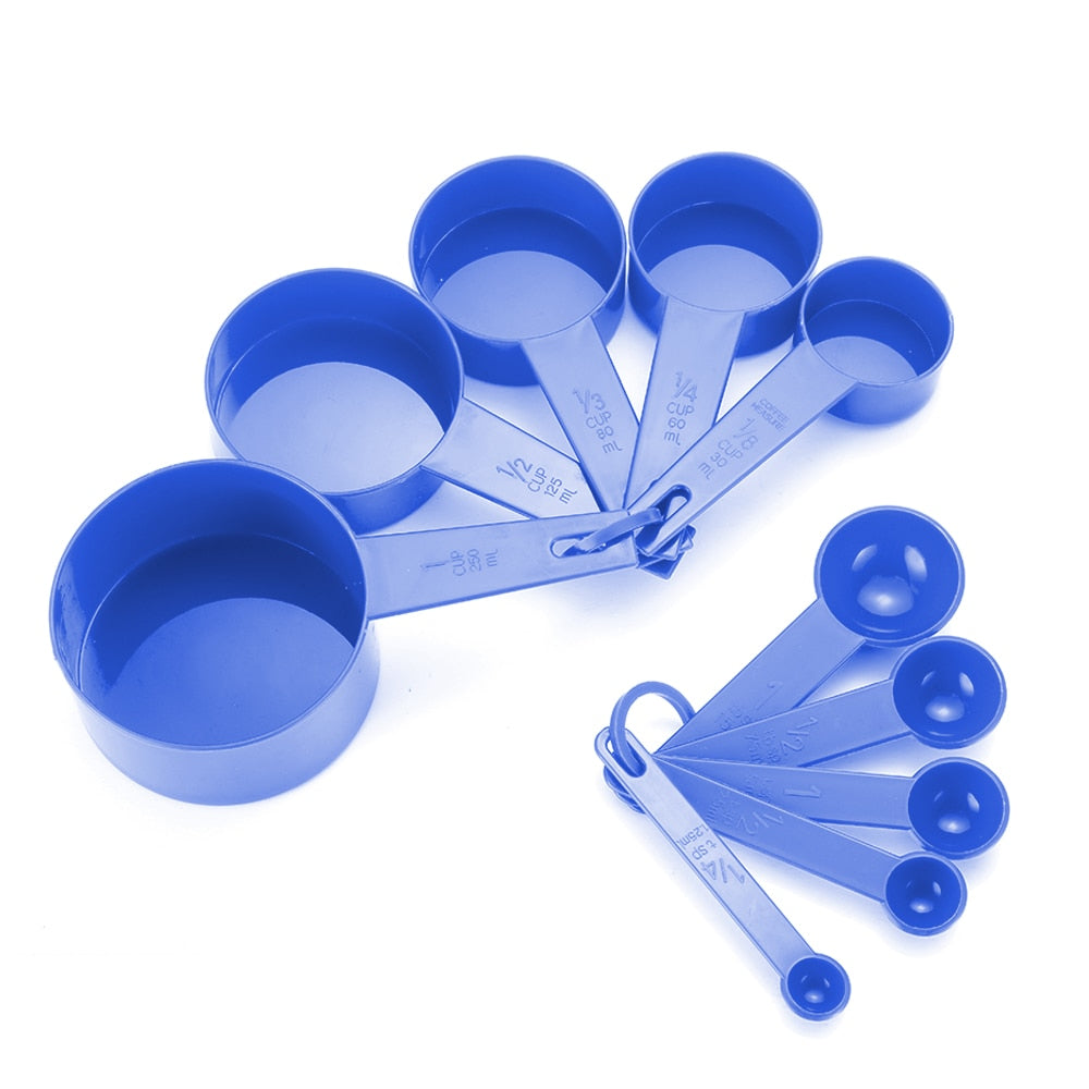 10pcs 7 Color Measuring Cups And Measuring Spoon