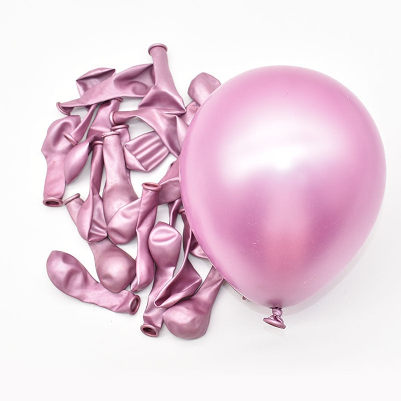 50pcs 5inch Chrome Metallic Latex Balloons