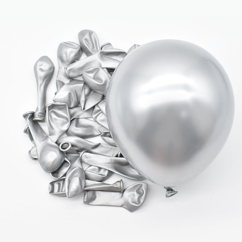 50pcs 5inch Chrome Metallic Latex Balloons