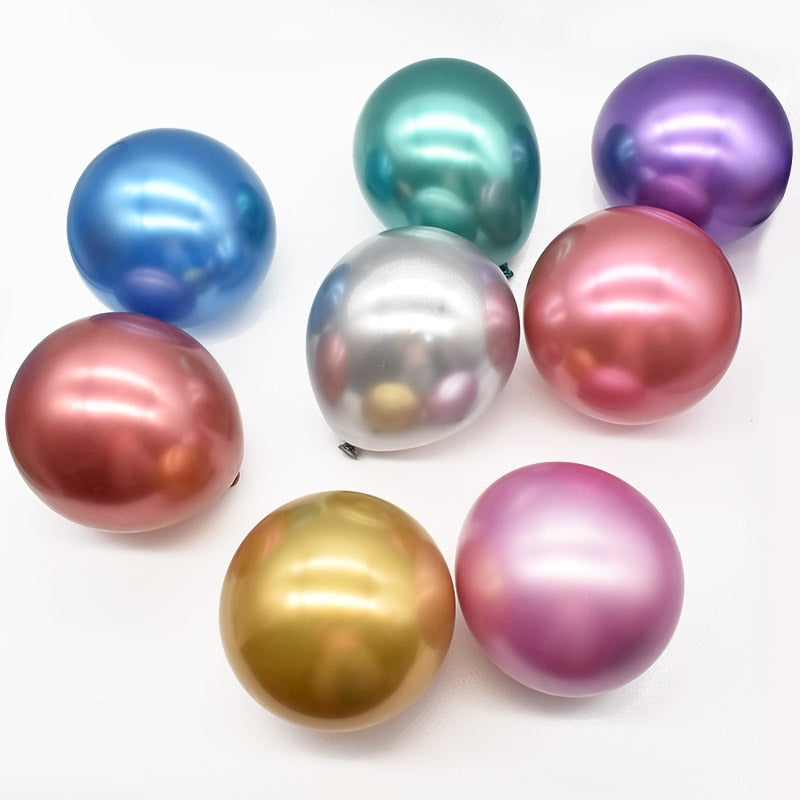 50pcs 5inch Chrome Metallic Latex Balloons