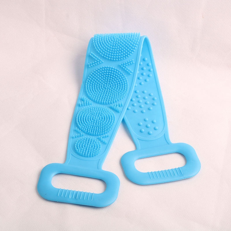 Bath Brushes Towel Soft Silicone Body Brush Bath Belt Exfoliating Massage Back Belt Wash Skin Household Clean Shower Brush