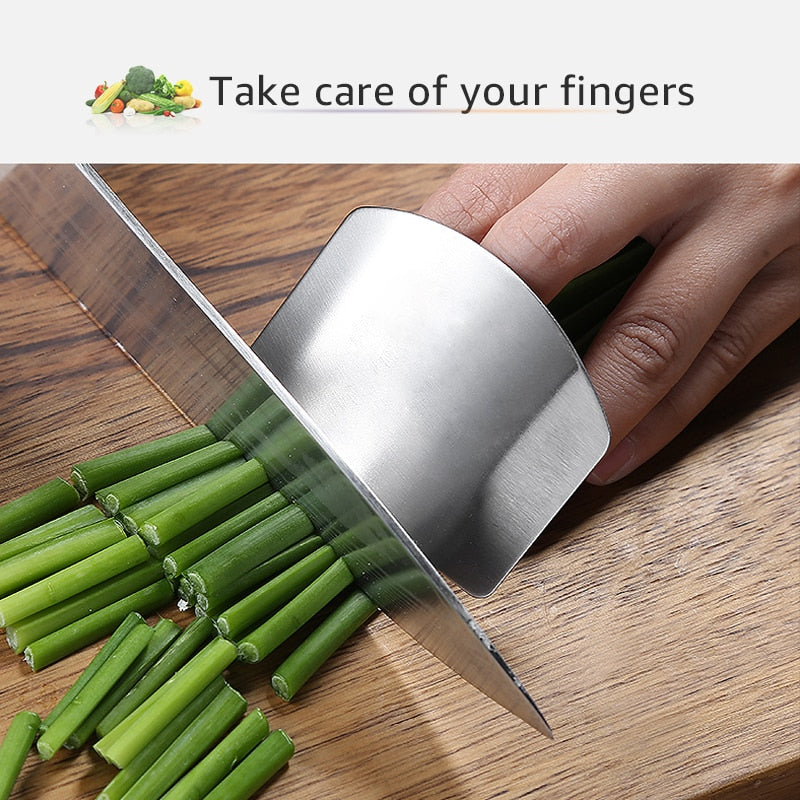 New Stainless Steel Hand Guard Finger Protector Knife Slice Chop Safe Slice Tool
