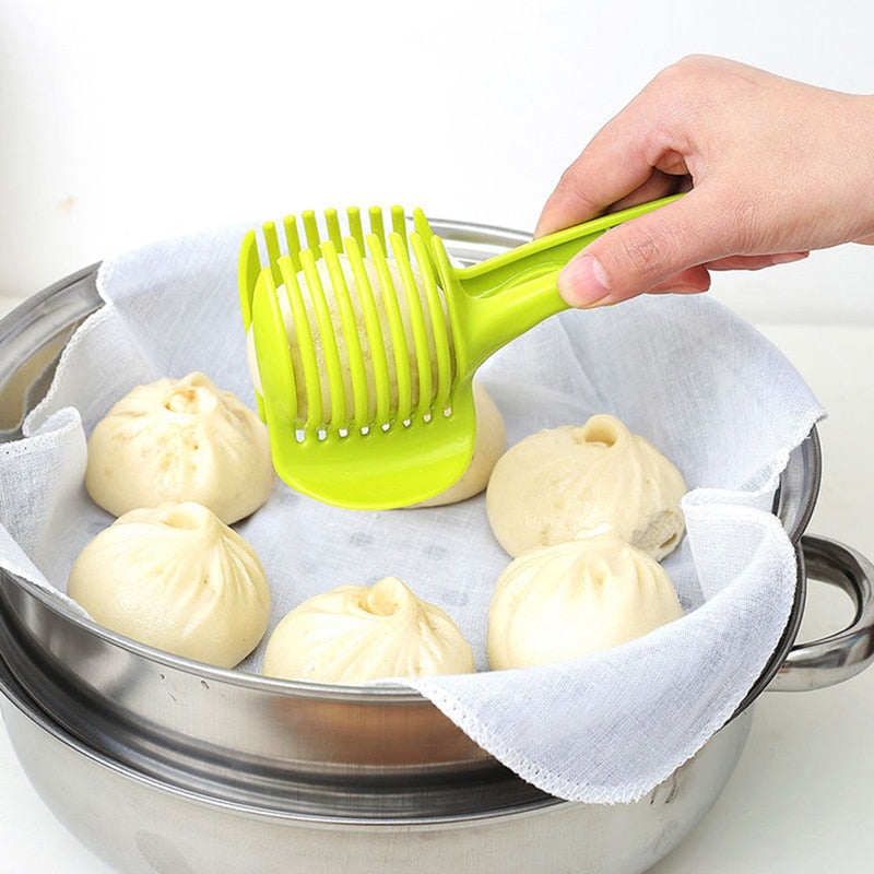 1Pc Kitchen Gadgets Plastic Potato Slicer Tomato Cutter