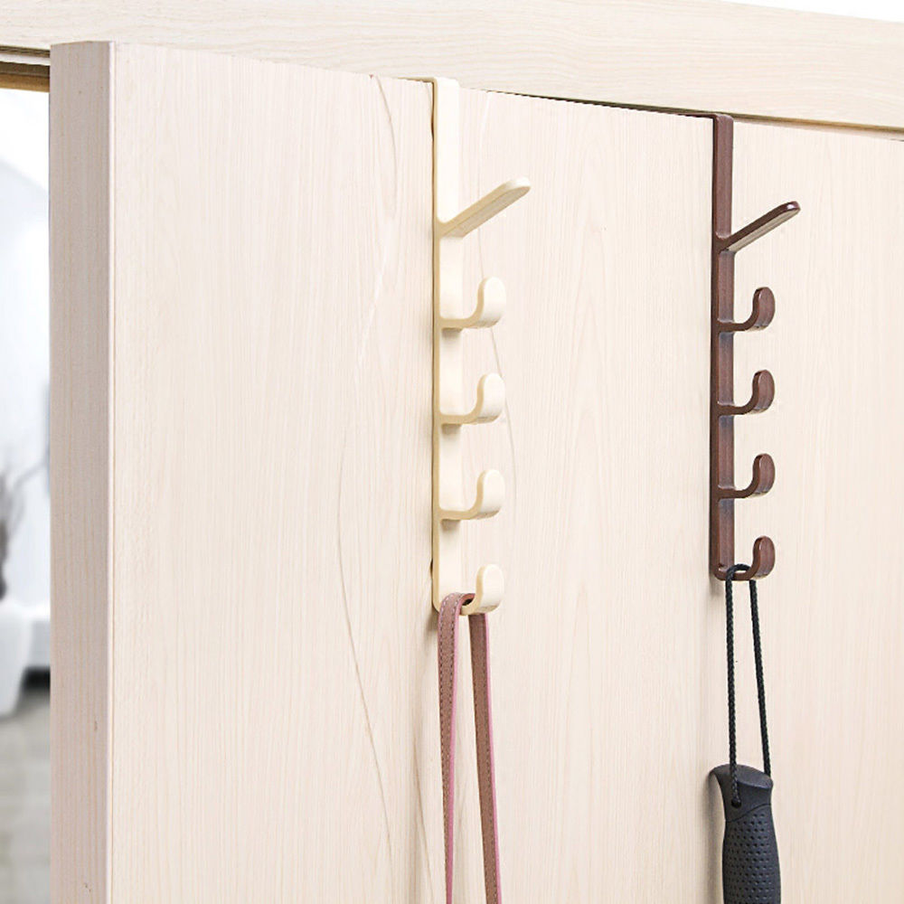 Plastic Home Storage Organization Hooks Rails Bedroom Door Hanger