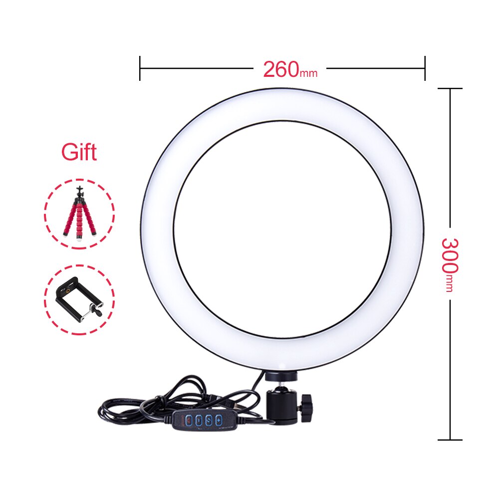 16/26cm Photography LED Selfie Ring Light lamp