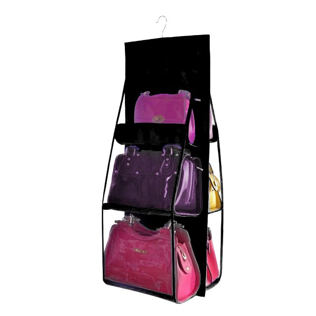 6 Pocket Hanging Bag Organizer Wardrobe Transparent Storage Bag