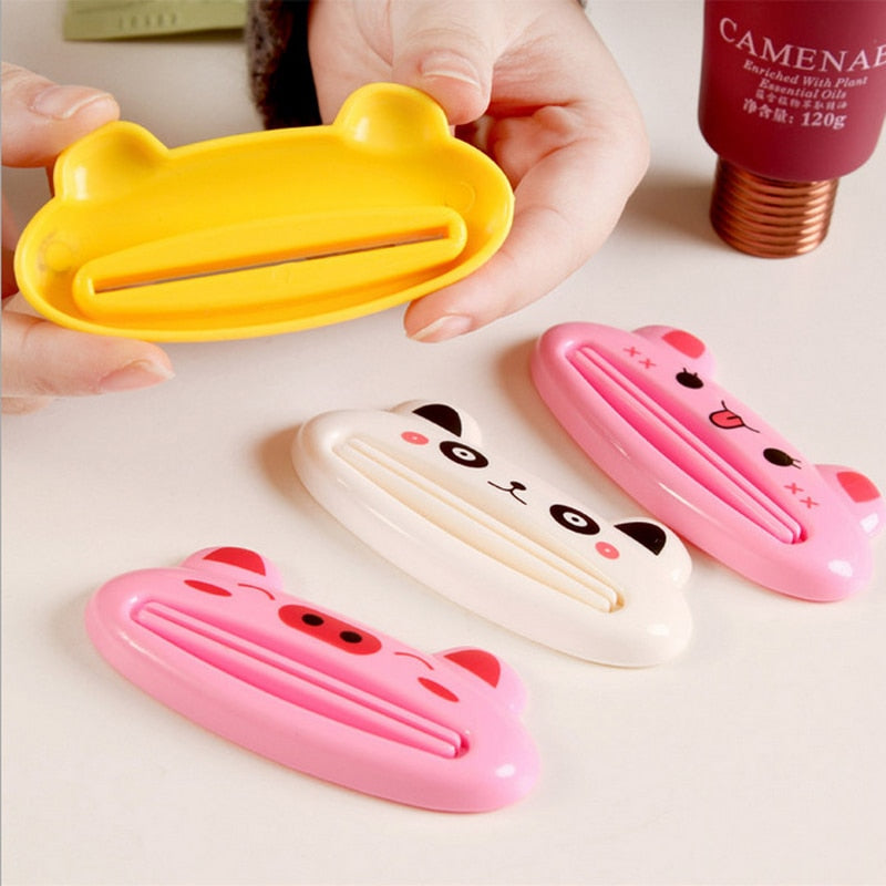 Cartoon Bathroom Dispenser Toothpaste 1pc/lot Lovely Animal Tube Squeezer Easy Squeeze Paste Dispenser Roll Holder 8.8*4cm