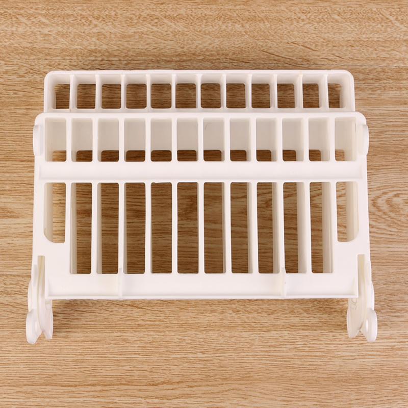 Kitchen Foldable Dish Plate Drying Rack Organizer Drainer Plastic Storage Holder K871802