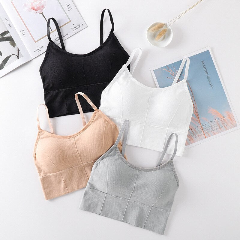 Seamless Strap Chest Wrapped Female Student Underwear Tube Top