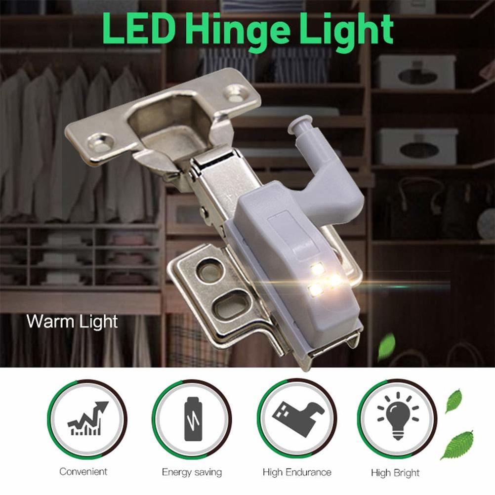 Universal LED Under Cabinet Light Wardrobe Closet Inner Hinge Night Light Lamp
