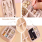 Travel Jewelry Box Organizer Mini Leather Storage Gift Case For Earring Necklace