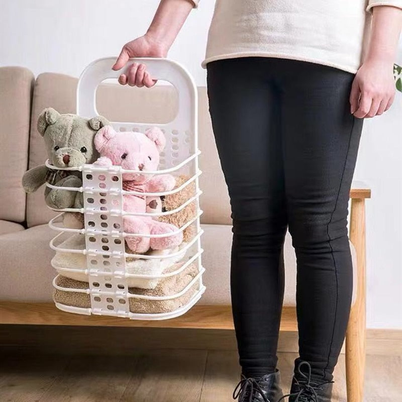 Laundry organizer basket dirty laundry hamper Collapsible home laundry basket Space Saving storage basket