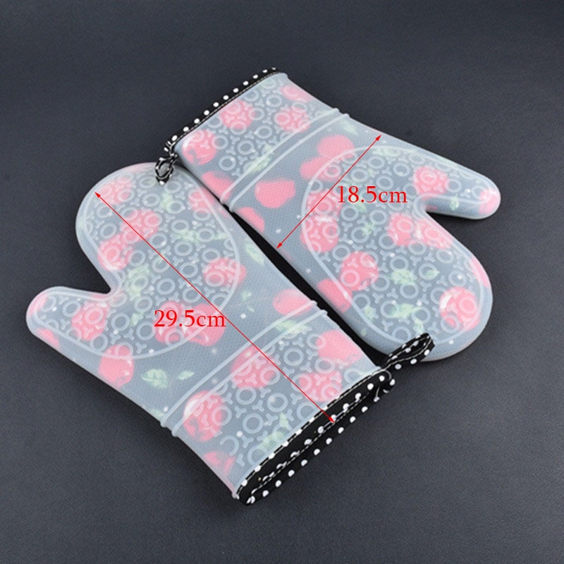 2pc Silicone Kitchen Gloves Heat Resistant Oven cooking gloves