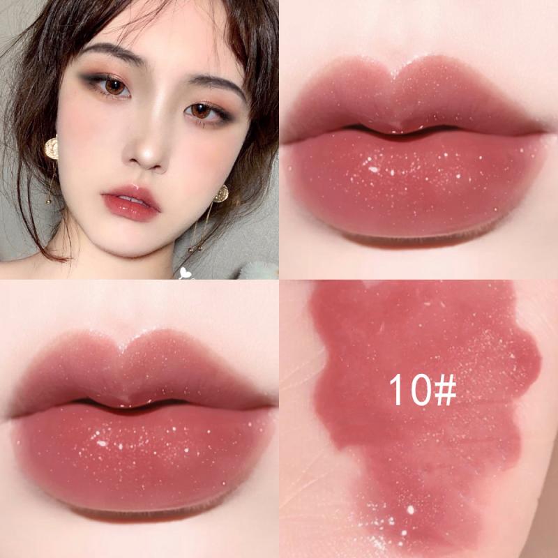 10Colors Pearlescent Lipstick Non-stick Waterproof Lip Glaze Long-lasting Matte Lip Gloss