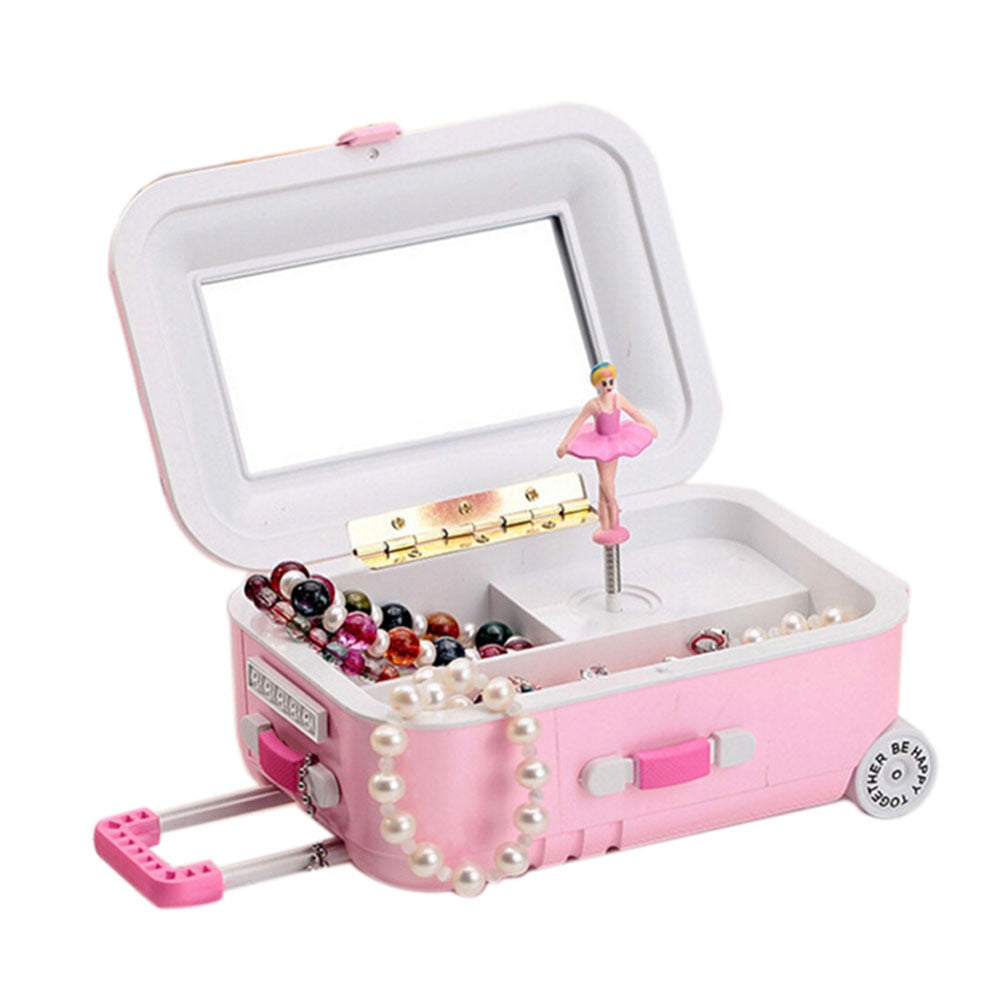 Creative Fun Suitcase Style Music Box Jewelry organizer